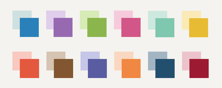 My 2014 Rdio playlist color palette