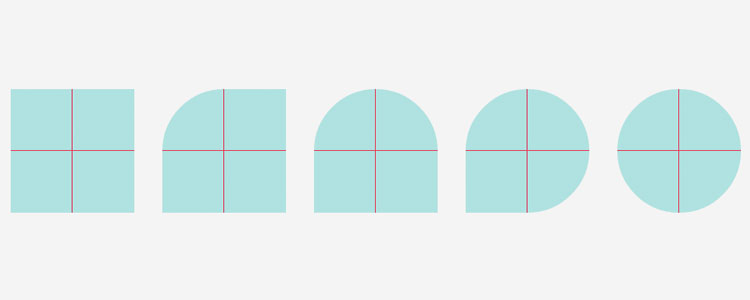Transforming a square to a circle using CSS border-radius